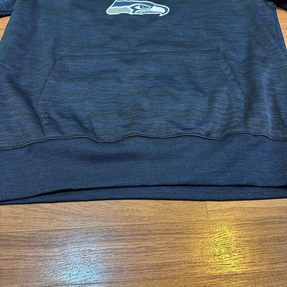 NFL Team Apparel Seattle Seahawks Hoodie Sweatshirt Navy Blue and Green | Adult - Picture 5 of 11